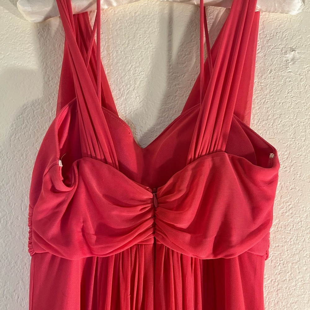 Elegant Hot Pink Dress with Jewel Accent - Picture 6 of 8